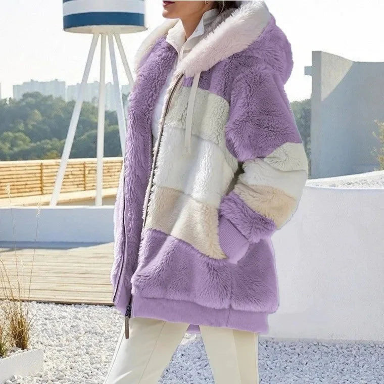Aléana | La veste d’hiver élégante et chaude avec capuche et fermeture éclair