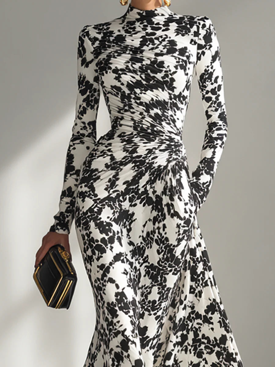 Damiana | Robe enveloppante en mélange stretch