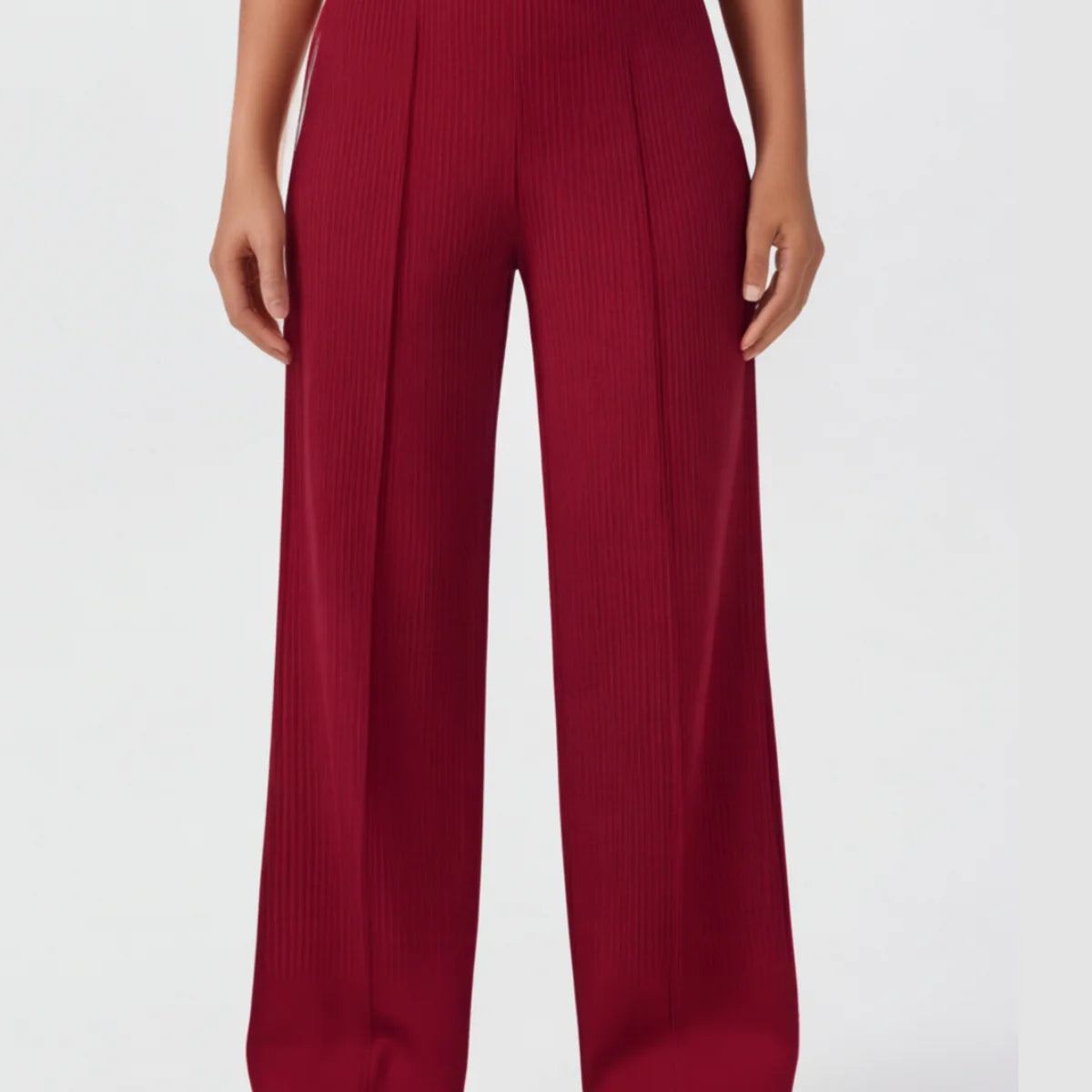 Pantalon de yoga à jambes larges avec taille croisée