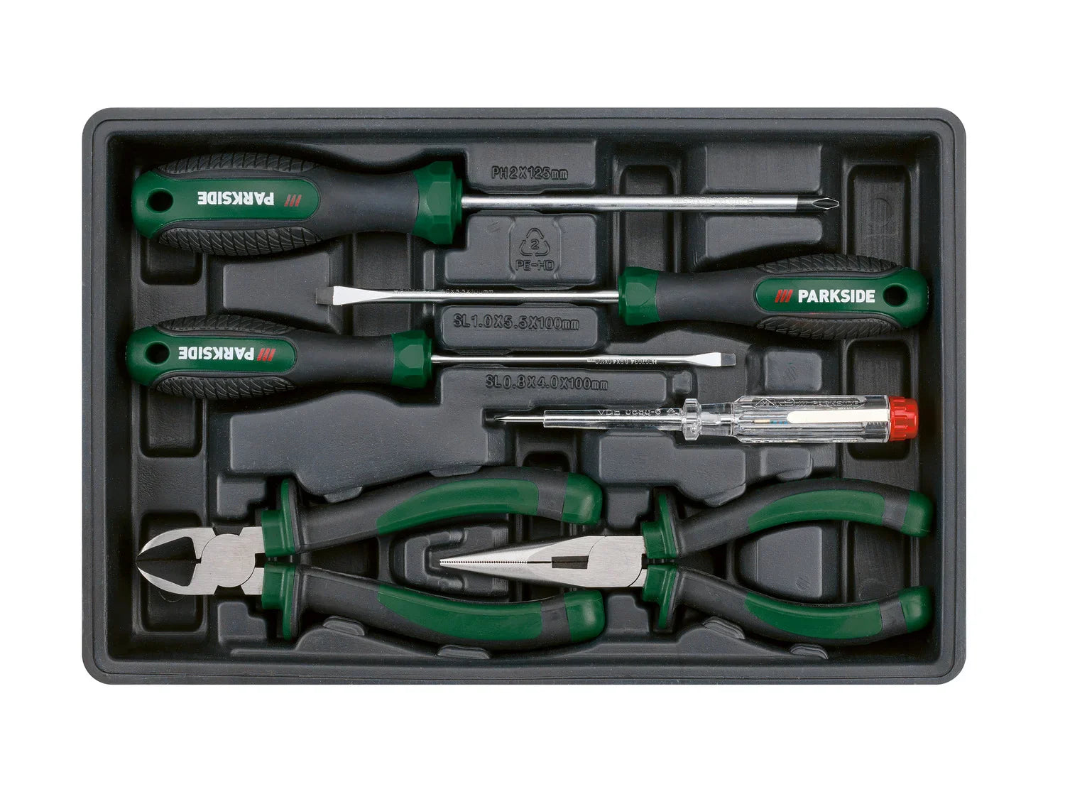 PARKSIDE Bote  outils mtal 4V et Set de tournevis PWBM A1