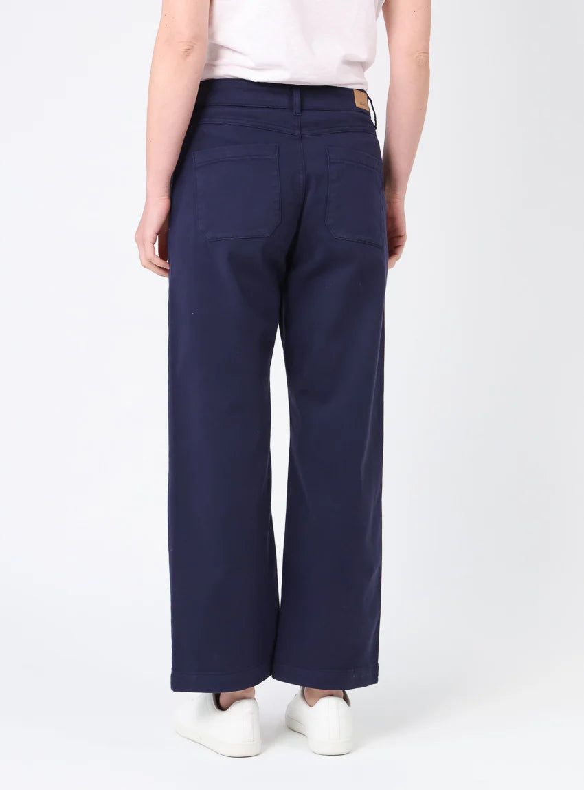 Pantalon femme 7/8ème bleu marine