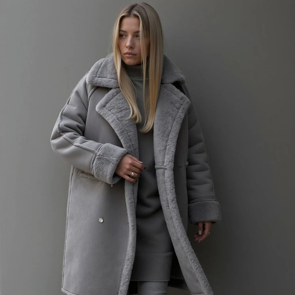 Manteau d'hiver élégant en daim