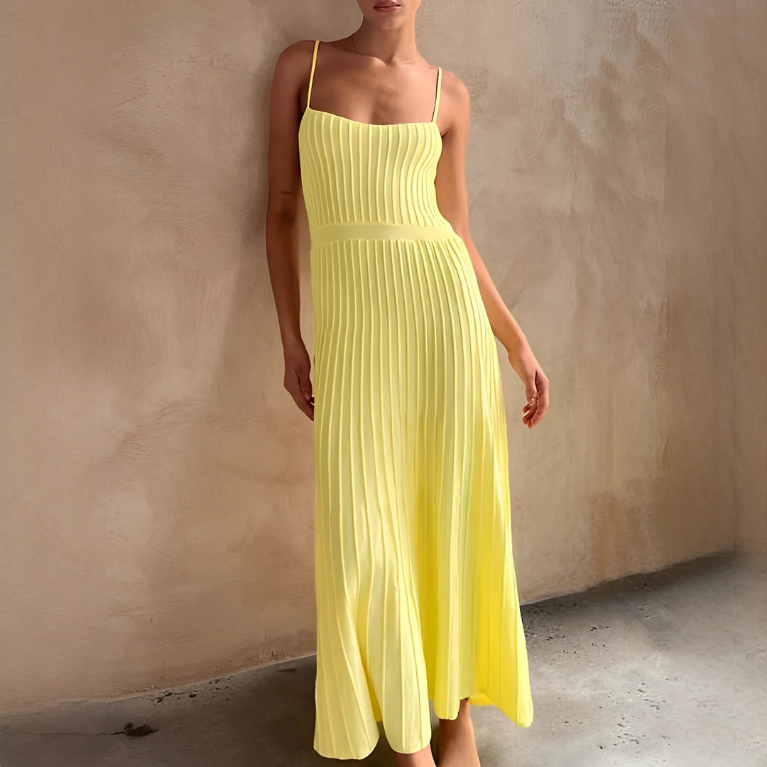 Pheobie - Robe Midi Élégante et Plissée
