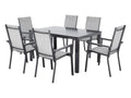 LIVARNO Table de jardin + Lot de 6 fauteuils en aluminium Houston