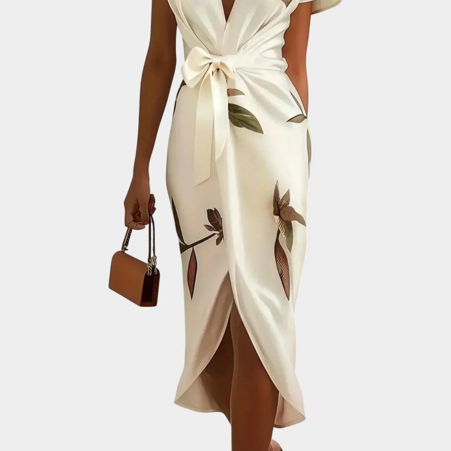 Robe midi portefeuille sans effort pour femmes