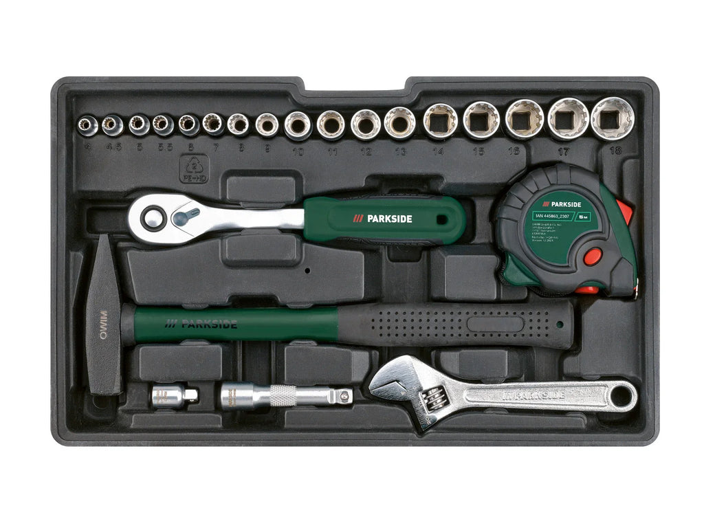 PARKSIDE Bote  outils mtal 4V et Set de tournevis PWBM A1