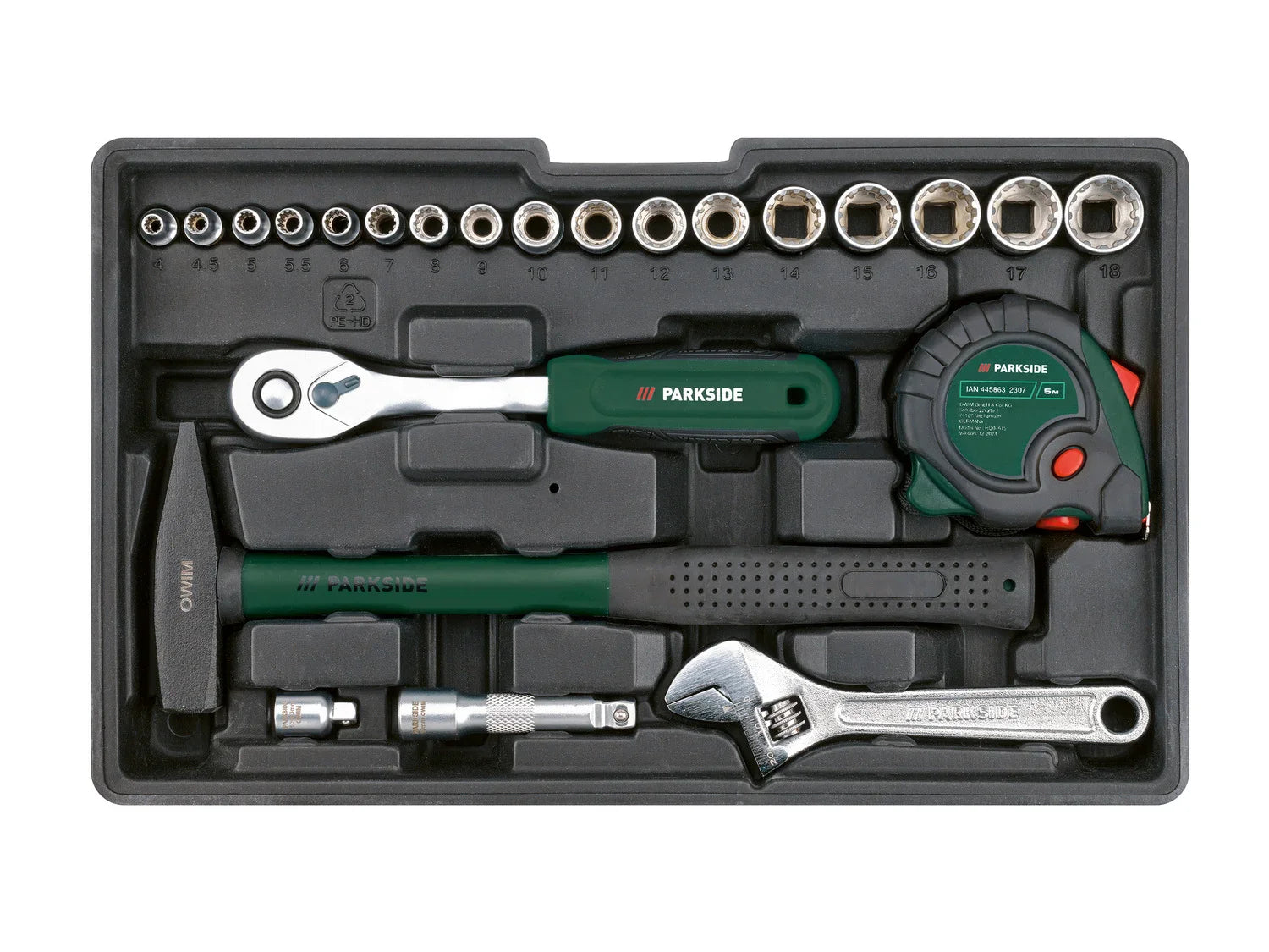 PARKSIDE Bote  outils mtal 4V et Set de tournevis PWBM A1