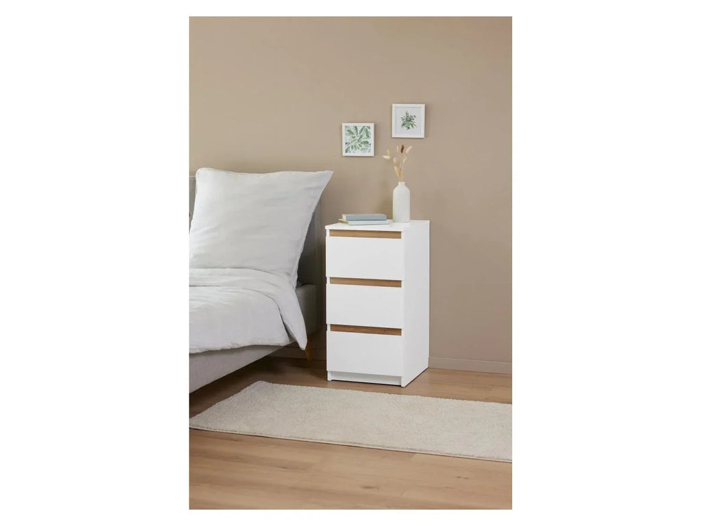 LIVARNO home Commode Genve, 40 x 78 x 48 cm, blanc/imitation chne