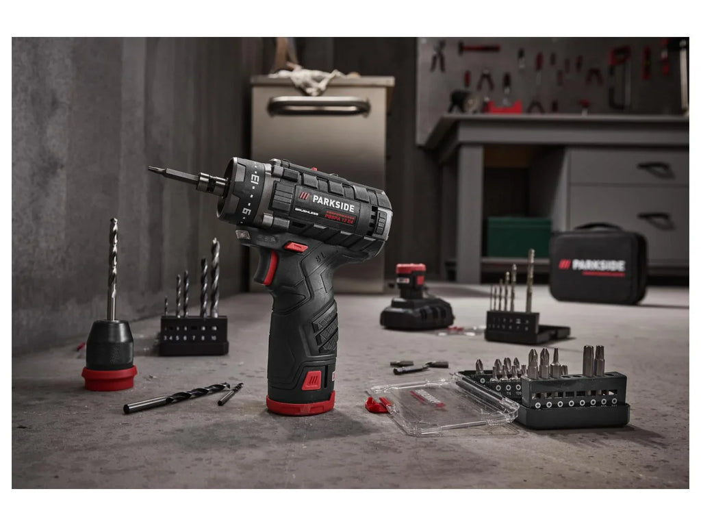PARKSIDE PERFORMANCE Set perceuse-visseuse sans fil PBSPA 12 D4 + chargeur + batterie, 12 V