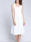 Fond de robe femme coton blanc