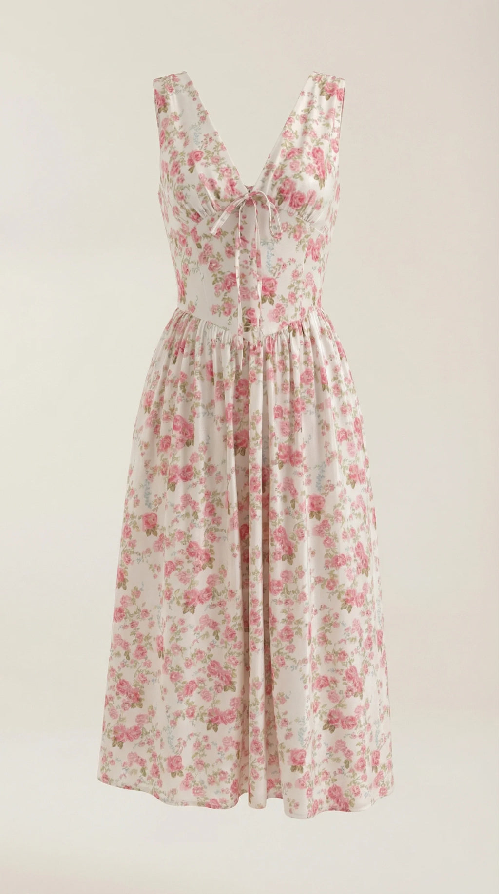 Robe mi-longue d'été corset pour femme