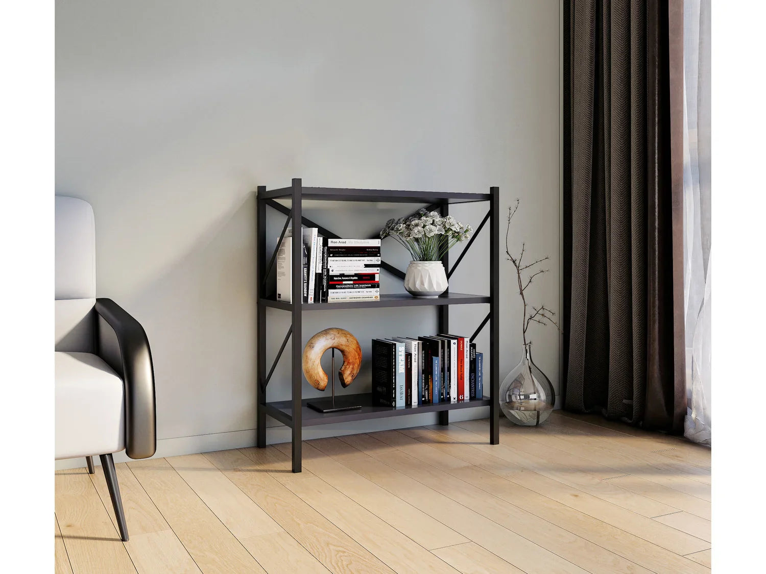 VCM tagre design industriel Insasi, 34 x 66 x 85/121/160 cm