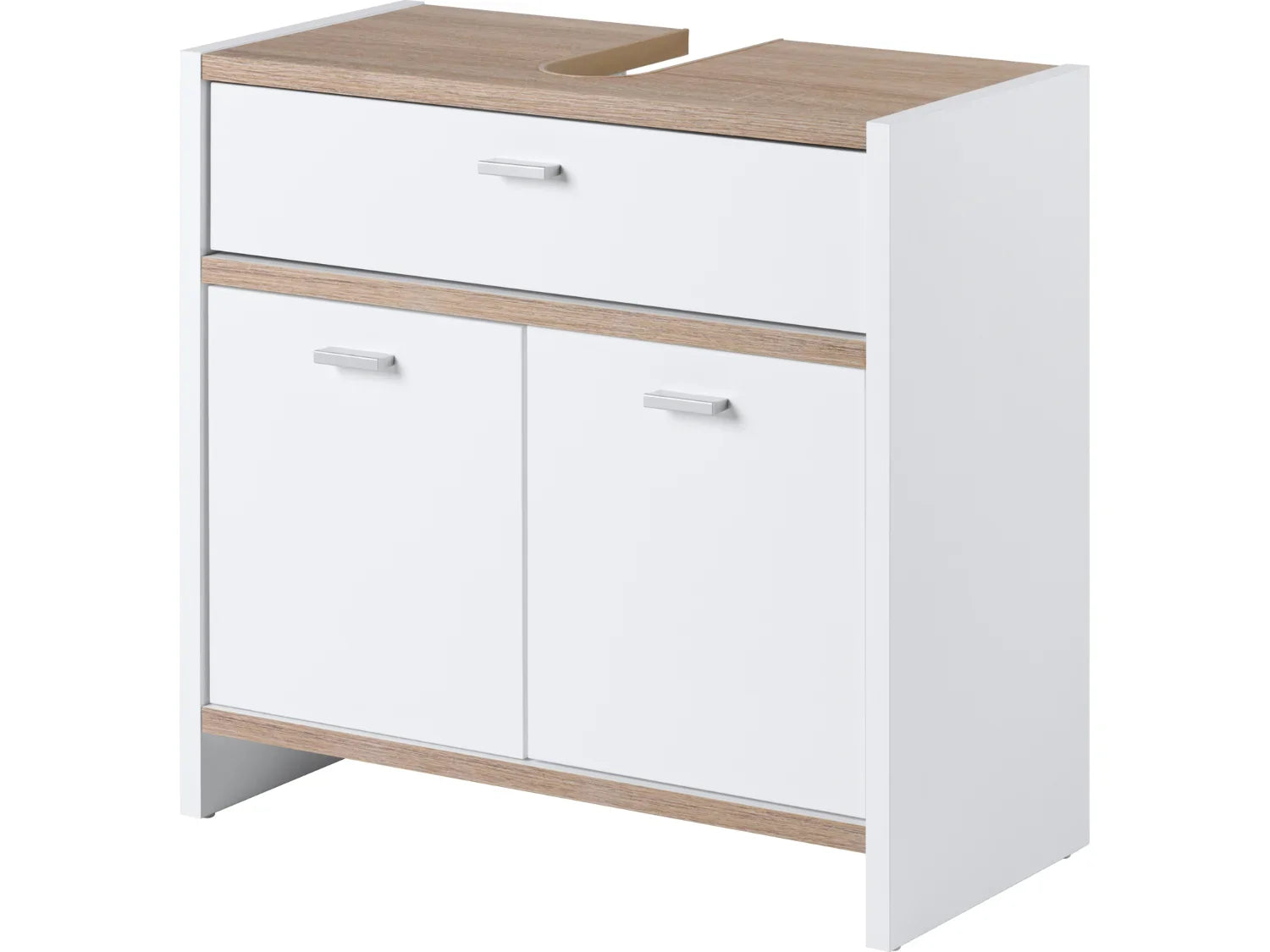 LIVARNO home Meuble sous-vasque, 58,1 x 54,5 x 28 cm, blanc/imitation chne