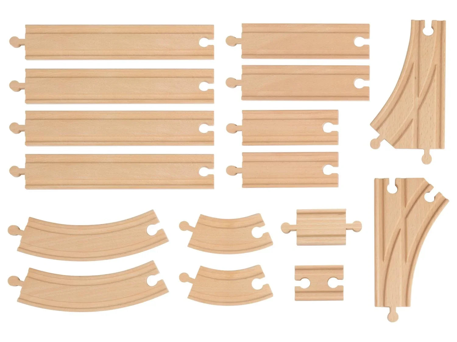 Playtive Set de rails ou d'aiguillages en bois