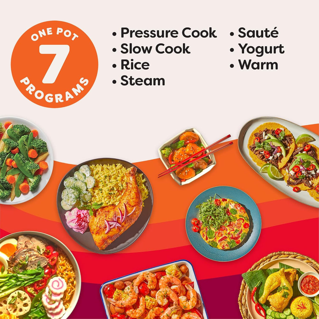 Instant Pot Duo 7 in 1 Electric Pressure Cooker Slow Cooker Rice Cooker Steamer Sauté Pan