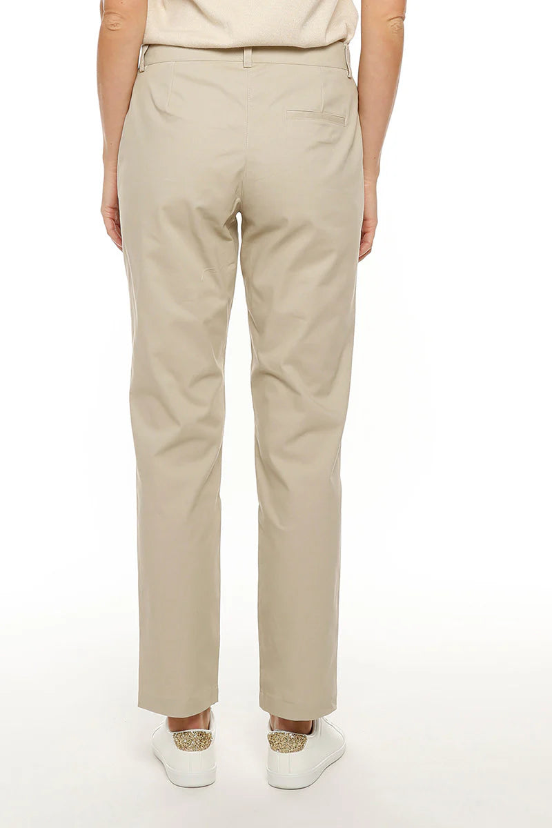 Pantalon chino coupe droite coton - BEIGE