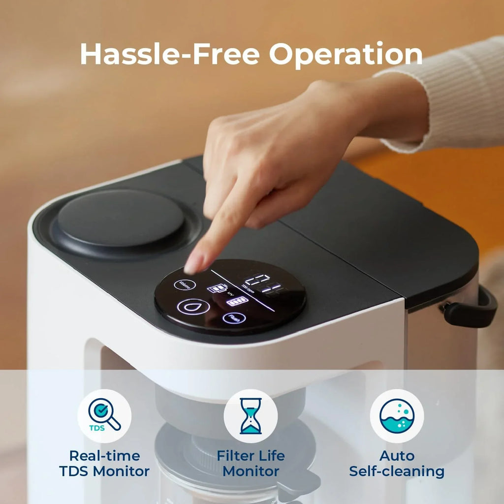 Bluevua RO100ROPOT-Lite(UV) reverse osmosis system countertop water purifier 7-stage purification