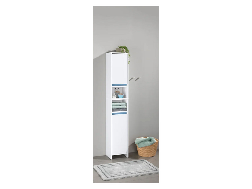 LIVARNO home Armoire de toilette haute Oslo, 32 x 180 x 28 cm, blanche