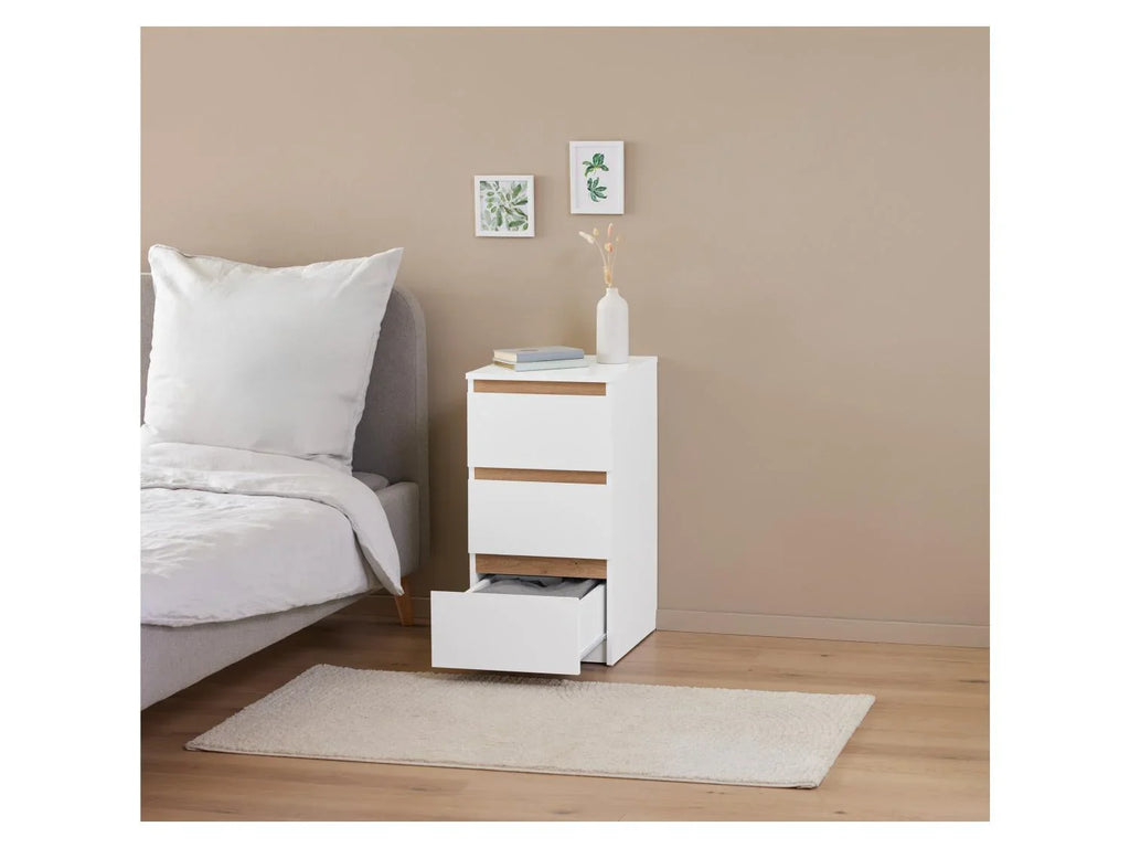 LIVARNO home Commode Genve, 40 x 78 x 48 cm, blanc/imitation chne