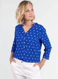 Blouse femme en viscose bleu mer