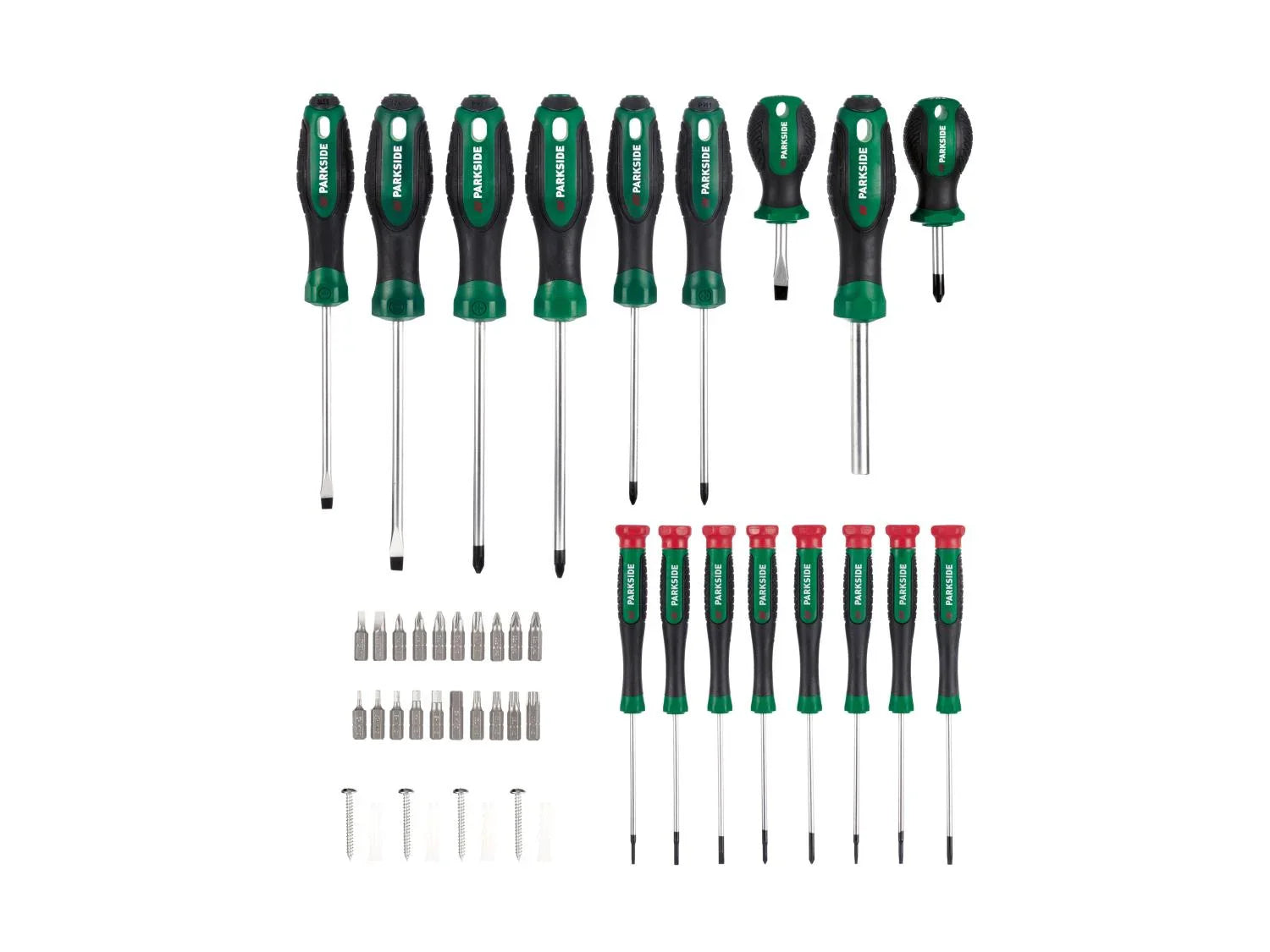PARKSIDE Set de tournevis et embouts, 37 pices