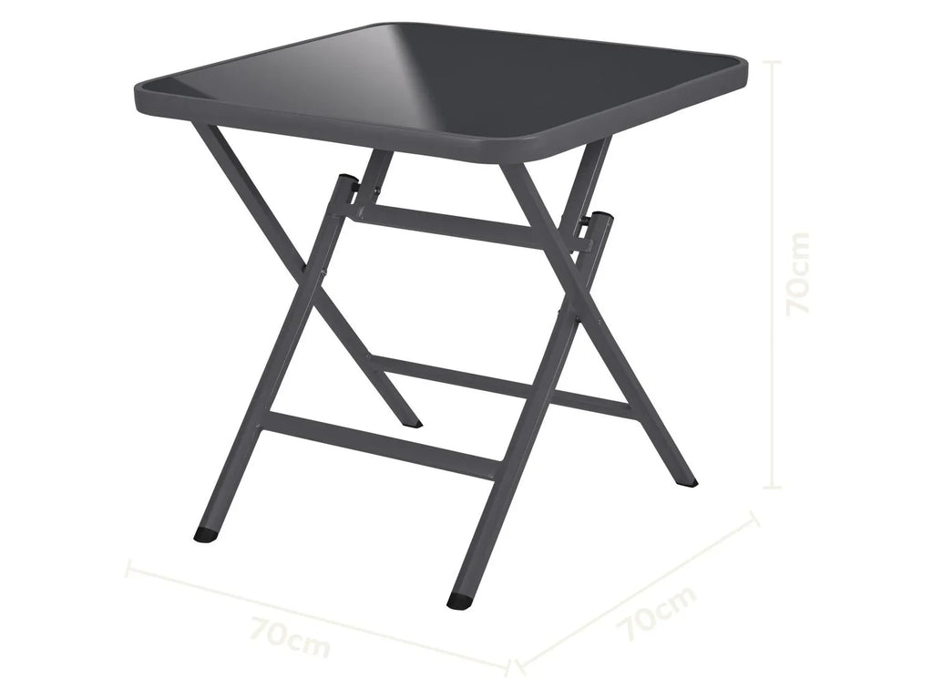 LIVARNO Table de jardin + Lot de 2 fauteuils Houston