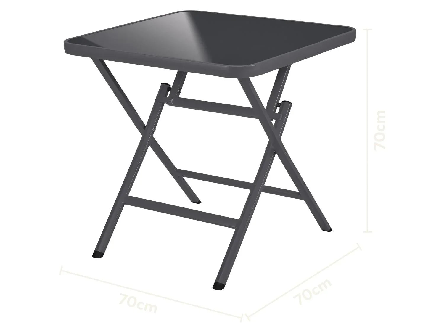 LIVARNO Table de jardin + Lot de 2 fauteuils Houston