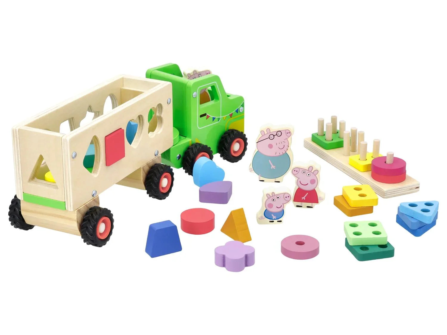 Camion en bois avec remorque