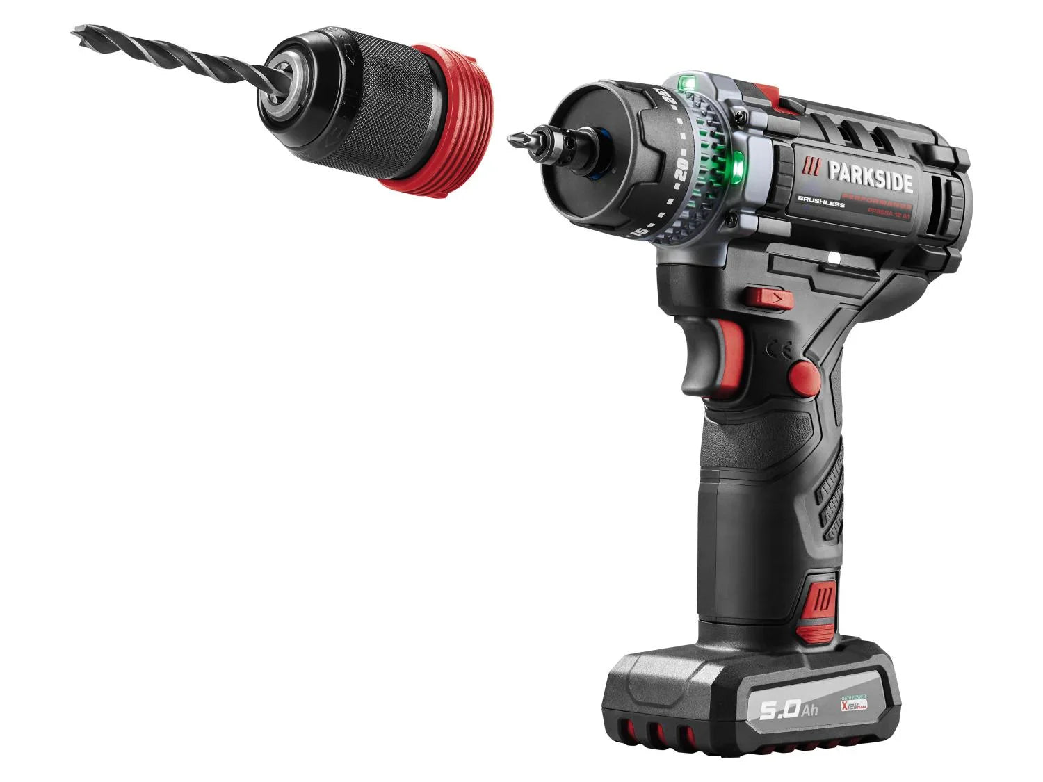 PARKSIDE PERFORMANCE Set perceuse-visseuse sans fil PPBSSA 12 A1 + batterie + chargeur, 12 V