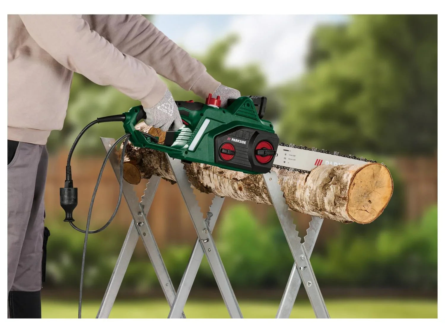 PARKSIDE Trononneuse lectrique PEKS 2200 B1, guide 46 cm, 2200 W