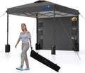 12X12 Pop Up Canopy Tent,Removable Pockets Sidewall for Extra Storage,Easy Up Canopy,Heavy Duty One Person Set Up Event Tent,Grey