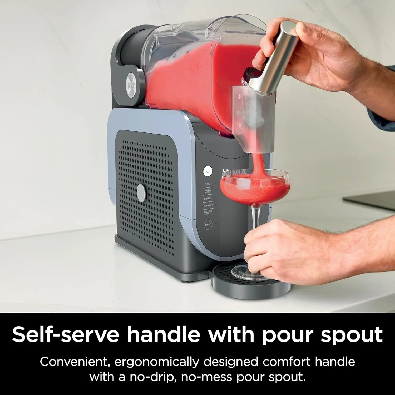 Ninja SLUSHi with RapidChill Technology 88 oz Frozen Drink Slushie Machine 5 Preset Programs