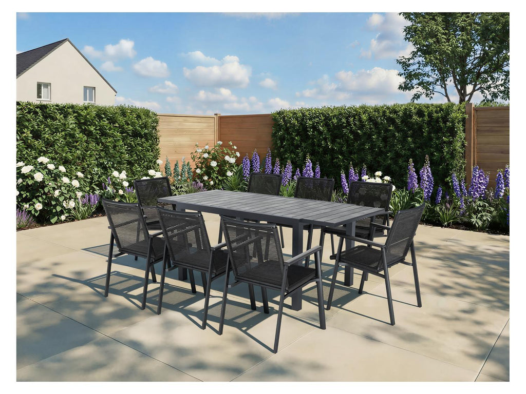 LIVARNO Chaise empilable Miami en aluminium, anthracite