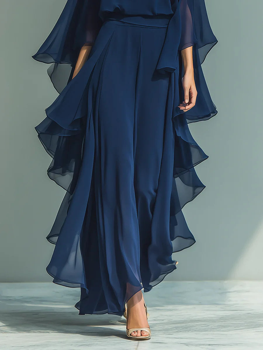 Aurore | Ensemble Élégant en Chiffon avec Volants