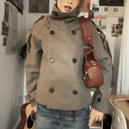 Manteau caban chic en laine pour l'automne