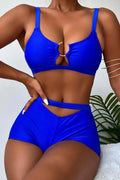 Royal Blue Cut Out Sexy Two Piece Swimsuit