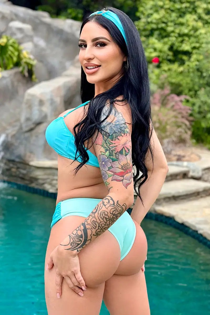 Green Blue Gemstone Rhinestone Headband/Belt 3Pc Sexy Swimsuit Set
